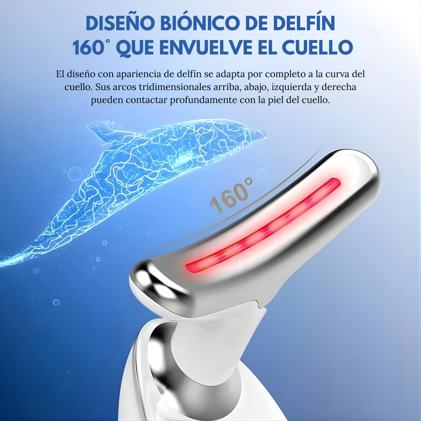 Masajeador Facial & de Cuello LED Pro