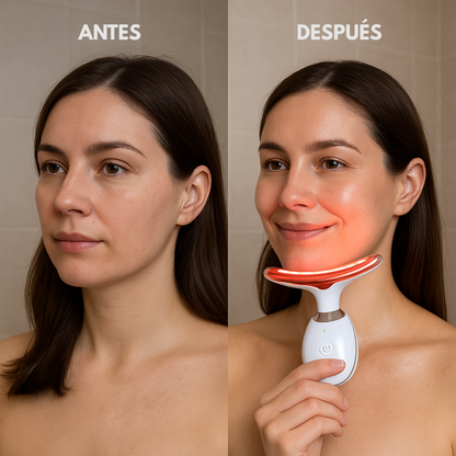 Masajeador Facial & de Cuello LED Pro